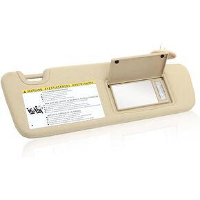 Gray&Flaxen Sun Visor Compatible with Highlander 2014 2015 2016 2017 2018 2019 74310-0E074-B0 74320-0E074-B0 74310-0E074-A0 74320-0E074-A0 (Left Driver Flaxen)