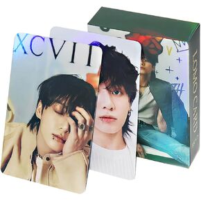 Jungkook Laser Photocard 55pcs Jungkook Golden Album Photocard Jungkook Solo Album Card Kpop Laser Photocard Gift for Fans Daughter Jungkook Merch