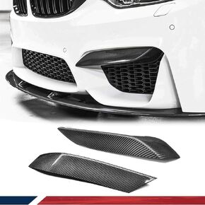 Carbon Fiber Bumper Splitters for BMW BMW F80 M3/ F82 F83 M4 2014-2018 Bumper Lip Spoiler Chin Splitter Fog Lamp Trim Factory Outlet (Front Bumper Splitters)