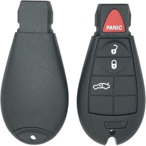 J-ACCES Key Fob Case Shell Fit for Chrysler 300 Chrysler Town and Country Dodge Challenger Charger Ram Grand Caravan Durango Dart Replacement Car Key Housing Outer Cover (1)