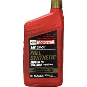 Ford Genuine XO-5W50-QGT SAE 5W-50 Full Synthetic Motor Oil - 1 Quart Bottle