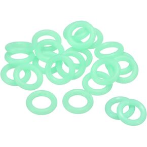 20 Pack Tent Stakes Rings - Tents Nail Ring Tent Accessories Fluorescent Glow in The Dark, Apply to Outdoor/Camping/Hiking (0.59"x 0.12", Green)