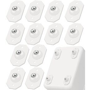 Self Adhesive Caster Wheels, 360 Degree Swivel Self Adhesive Mini Wheels, Stainless Steel Pulley Mini Caster Wheels for Trash Can, Storage Box, Furniture, Kitchen Small Appliances (12)