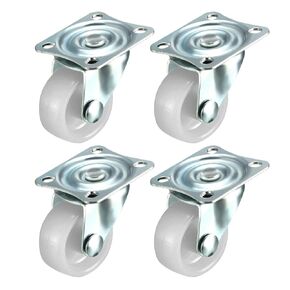 Widesakll 12 Pieces 1.25" inch Swivel Caster Wheels Hard Base with Top Plate & Bearing Set