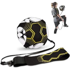 Soccer/Volleyball/Rugby Trainer, Football Kick Trainer, Solo Practice Training Aid, Soccer Training Belt, Adjustable Practice Belt for Kids and Adults Fits Ball Size 3, 4, 5, Kids and Adults