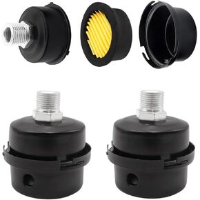 3 pack Air Compressor Silencer 3/8"NPT 16mm Air compressor Filter Replacement Parts Metal Air Compressor Muffler Accessories O-H-067-3/8
