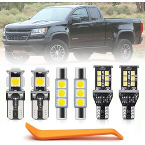 13pcs White LED Interior Lights Bulb Kit for Chevy Colorado/GMC Canyon 2015 2016 2017 2018 2019 2020 LED Map Dome Cargo Light Super Bright 6000K Interior Light Bulbs Package + Install Tool