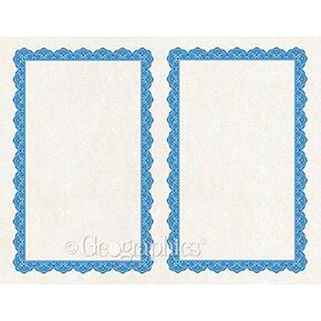 شهادات Geographics Copen Blue 2 UP، 5.5 × 8.5 بوصة، أزرق، حزمة من 50 ورقة (47857) in Kuwait