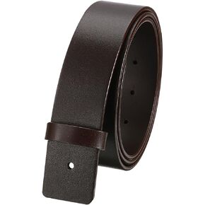 uxcell Men Leather Belt Strap without Buckle Head, Width Replacement Straps for Plate Buckle Belts