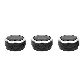 Car Switch Knob, 3pcs Car Air Conditioning Heat Control A/C Switch Knob for Toyota Tacoma Vios 02-14