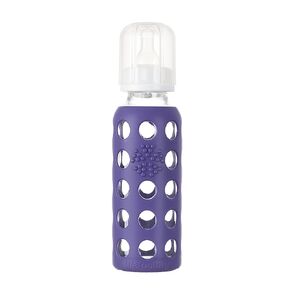 Lifefactory 9-Ounce Glass Baby Bottle with Silicone Sleeve and Stage 2 Nipple (9 Ounce, Tangerine)