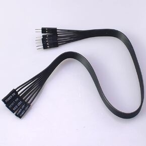 FDXGYH Motherboard Extension Wire Set Silver-Plated Plug Mainboard Switch Hard Disk LED/PLED/Reset SW/Power SW Extension Cable (1set Black)
