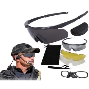 GALAXYLENSE ICE Tactical Combat Glasses For Men - Shooting Glasses - Hunting Glasses - 3 Color Replacement lens