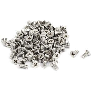 uxcell M4x8mm Countersunk Flat Head Phillips Screw Bolts 100pcs