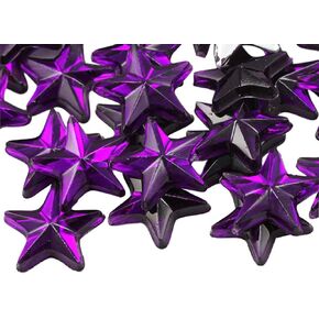 Allstarco Star Rhinestone Embelishments 25mm Flat Back Acrylic Plastic Gems for Jewelry, Crafts, Costumes, Invitations, Cosplay - 15 Pieces (Blue Sapphire H104)