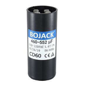 BOJACK 460-552 uF/MFD 110-125 VAC 50/60 Hz Universal Round Start Capacitor Electric Replacement Parts