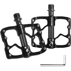 دواسات دراجة BOLANY MTB/دراجة الطريق، دواسات مسطحة خفيفة الوزن باستخدام الحاسب الآلي الألومنيوم 3 محامل دواسات جبلية بدون مشبك لدراجة BMX Ebike City Gravel Bike 9/16" in Kuwait