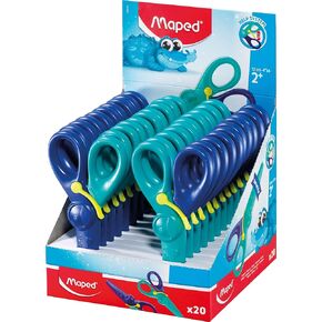 Maped - KidiCut Spring-Assisted Safety Scissors - 4.75 Inch - Child-Friendly Design - Ages 2+ - Pack of 20 Scissors