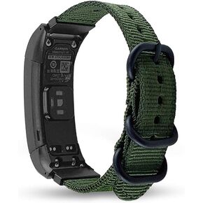 Canvas Nylon Strap Compatible for Garmin vivosmart HR/HR+ Plus Activity Tracker and Approach X40 Replacement band with Adapters