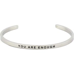 Jude Jewelers 4mm Width Stackable Stainless Steel Inspirational Bangle Bracelet