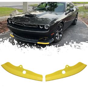 Front Bumper Lip Compatible with 2015-2021 Dodge Challenger R/T Scat Pack 2019-2021 R/T GT Splitter Protector Cover Yellow, Not for SXT Widebody