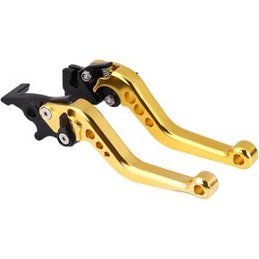 Acouto Clutch Brake Lever 22mm 7/8" CNC Aluminum Motorcycle Clutch Drum Brake Lever Handle Universal for Motorcycles Below 400cc Small Displacement Motorcycles Mopeds (Gold)