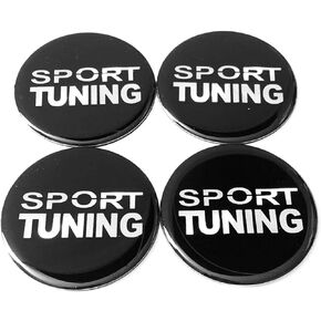 4PCS Sport Tuning Wheel Center Cap Hub Cap Decal Emblem Sticker 60mm/2.37''