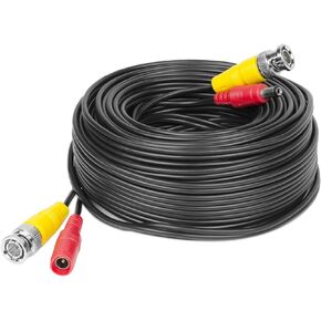 Amcrest 4K Security Camera Cable 150FT BNC Cable, Camera Wire CCTV, Pre-Made All-in-One Video and Power Cable for Security Camera, HDCVI, HDTVI Camera, Analog, DVR (SCABLE4K150B-PP)