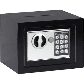 Jssmst Mini Safe - Kids Safe Box with Electronic Keypad, 0.17CF, 9.06 x 6.69 x 6.69 inch, SM-SF027, Blue