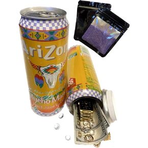 BEST Arizona Green Tea Diversion Safe (Two FREE Smell-Proof Bags)! 22 oz. Arizona Green Tea Can Safe Arizona Tea Stash Safe "HUGE SPACE" Made by Hornell Brewing Co., Inc Hide Money, Jewelry, or?