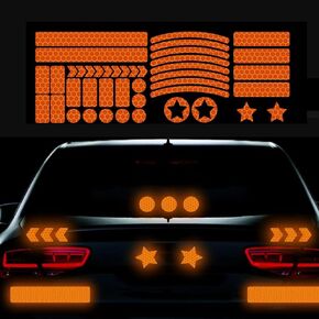 42Pcs Reflective Rim Tape Bicycle Stickers Pink Car Decals Rims for Cars,Bike,Skateboard, Motorcycle Nighty Safety Warning Sticker (Pink)