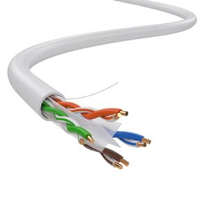 Dripstone CAT6 500FT UTP Ethernet Cable 23AWG Network Wire White (604D5)