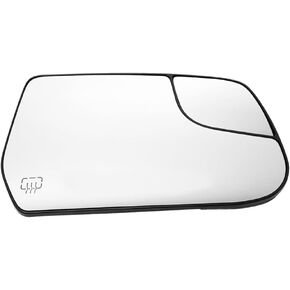 For Chevy Equinox 2010 11 12 13 14 15 16 2017 Mirror Glass Driver Side | Heated | w/Backing Plate and Blind Spot Glass | Flat Glass Type | Replacement For 20873491