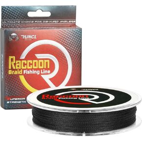 RUNCL Upgraded Braided Fishing Line, Colorfast Fishing Line Braid for Bass, Trout, Crappie, Ultra Strong Braid for Saltwater Freshwater, Abrasion Resistant, Zero Stretch, 6-80lb, 150/300/500/1000Yds