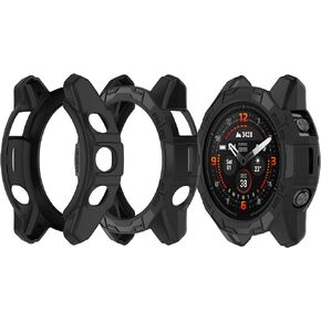 حافظة ساعة ذكية مكونة من 3 عبوات متوافقة مع Garmin Fenix ​​7S Solar / 7S / 7S Sapphire Solar Watch سيليكون مقاوم للصدمات (أسود + أخضر + برتقالي)