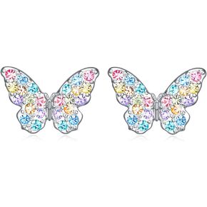 Gold Butterfly Earrings for Women,Butterfly Stud Earrings Gifts Jewelry for Girls