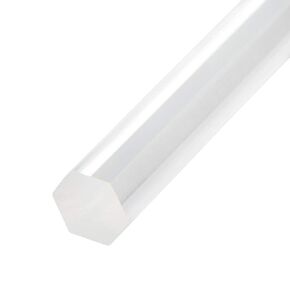Fielect Acrylic Square Rod, 3mmx250mm, Transparent Clear Plastic Square Rod, Solid PMMA Bar 4pcs