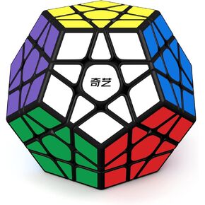 Megaminx Cube, Roxenda 3x3x3 Pentagonal Speed Cube Dodecahedron Magic Cube Puzzle Toy (Black)