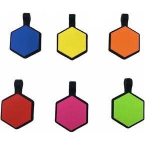6 Pack Newest Hexagon Silent Pet Tags Modifiable Dog Tag,Multiple Emergency Contact,Lightweight, No Jinging, Collar Accessories,Cat ID Tag