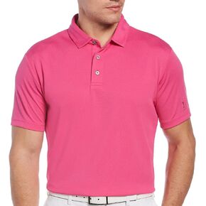 PGA TOUR Men's Airflux Max Solid Short Sleeve Golf Polo Shirt