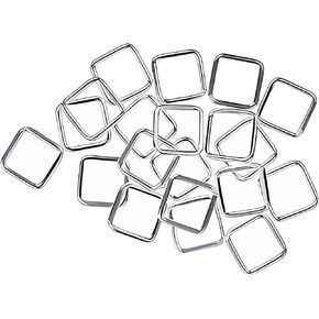 uGems Square Jump Rings Sterling Silver and 14K Gold Fill Assorted Sizes Open or Closed