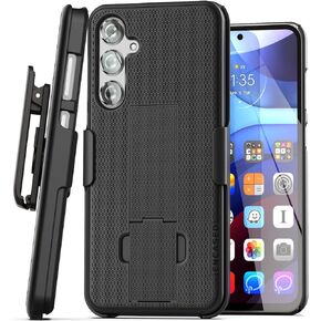 Encased DuraClip for Samsung Galaxy S23 FE Belt Clip Case, Slim Phone Case with Holster (Black)