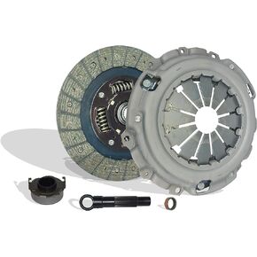 Clutch Kit (08-046) | Compatible with Civic Dx Gx Lx Ex Hf Touring Ex-L Dx-G Sport Lxs 2006-2014 1.8L l4 GAS SOHC | Naturally Aspirated HD Woven Organic Sprung Disc