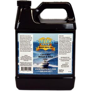 McKee's 37 Nautical One Ceramic Wax & Wax | High Sudsing Wash for Marine | Will Not Create Water Spots, 128 fl. oz.
