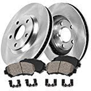 [ SUV Series ] Callahan FRONT 284 mm Premium OE 5 Lug [2] Brake Disc Rotors + [4] Ceramic Brake Pads + Hardware CRK12940