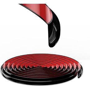 السكك الحديدية بالتنقيط، مزراب المطر البلاستيكي الأسود PVC للسيارات والشاحنات والمركبات الترفيهية، قالب السكك الحديدية بالتنقيط المرن للتحكم في جريان المياه. (أسود، 16 قدم) in Kuwait