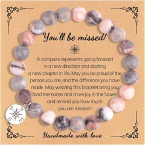 Retirement Going Away Gifts for Coworker Women Men Bracelets Farewell Gifts for Coworkers Colleague Goodbye Gifts