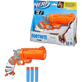 مسدس نيرف فورتنايت فلير دارت، تحميل السهام المفتوحة، 3 سهام نيرف أكيوسترايك ميجا، مقبض تمهيدي قابل للسحب للأسفل