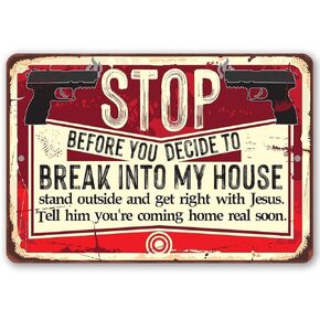 Metal Sign - Before You Decide - Durable Metal Sign - Use Indoor/Outdoor - Makes a Funny Home Decor for Gun Enthusiasts Under $20 (8" x 12")