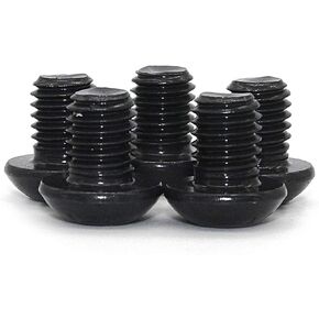 50pcs M6-1.0 x 8mm Round Cup Hexagon Socket Screws10.9 Grade Alloy Steel, Oxidized Black Surface Treatment、Full Thread, Allen Socket Drive (Size: M6x8)